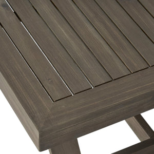 English Elm Christopher Knight Home® - SHERWOOD Coffee Table Grey Wood Outdoor Slatted Top, Quick-Dry, Spacious Rectangular Surface, Sturdy Base 64869.00GRY