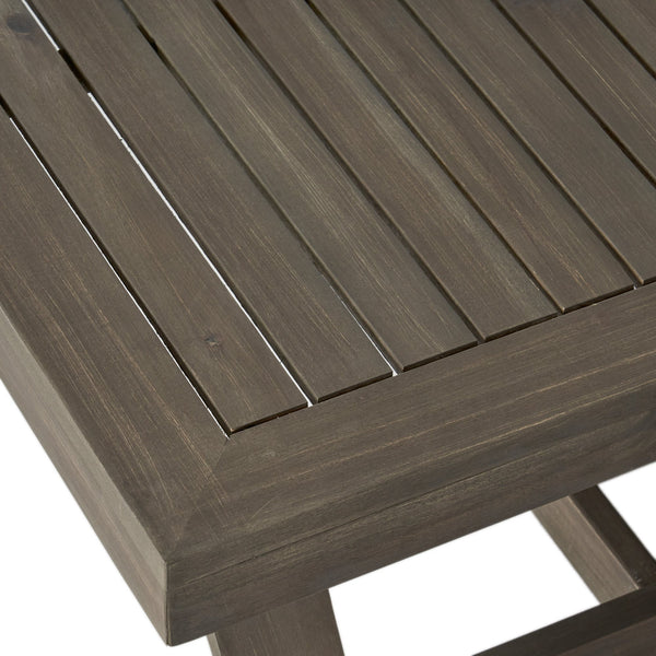 English Elm Christopher Knight Home® - SHERWOOD Coffee Table Grey Wood Outdoor Slatted Top, Quick-Dry, Spacious Rectangular Surface, Sturdy Base 64869.00GRY