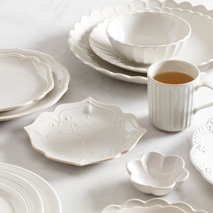 Lenox French Perle White 4-Piece Assorted Dessert Plate Set White, WHITE STONEWARE 829072