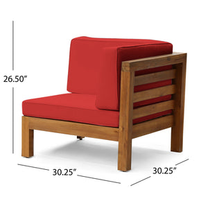 English Elm Oana Low Profile Accent Chair Compact Contemporary Seating for Living Room or Apartment 64497.00RED