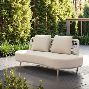 Zuo Modern Ruhe Sofa - Modern Outdoor Seating In High-quality Materials For Patios, Gardens, And Balconies Beige 100% Olefin,Aluminum,100% Polyethylene 704125-zuo-modern