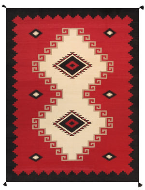 Pasargad Tuscany Collection Handwoven Geometric 100% Wool Area Rug For Timeless Home Elegance   Pnt-196 9x12