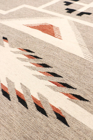 Pasargad Tuscany Collection Reversible Wool Area Rug - Modern Geometric Design For Any Space   Pnt-284 5x7