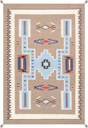 Pasargad Tuscany Collection Reversible Wool Area Rug - Modern Geometric Design For Any Space   Pnt-288 6x9