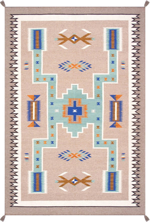 Pasargad Tuscany Collection Reversible Wool Area Rug - Modern Geometric Design For Any Space   Pnt-289 6x9