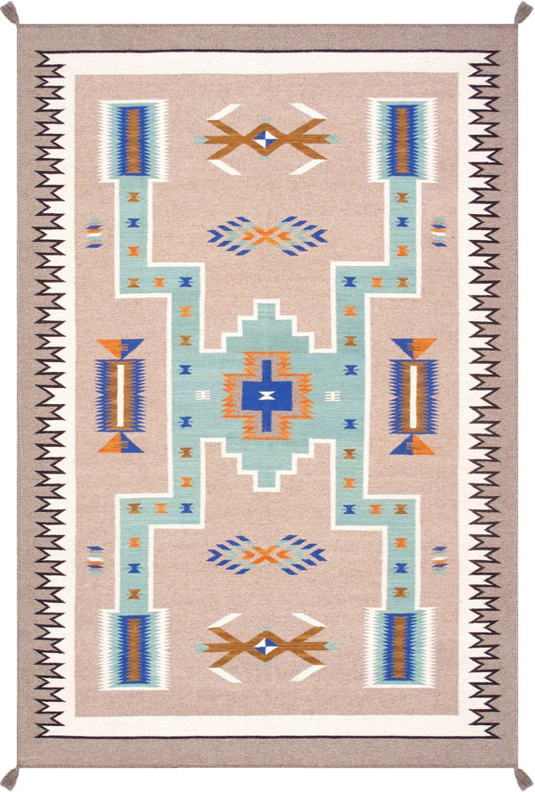 Pasargad Tuscany Collection Reversible Wool Area Rug - Modern Geometric Design For Any Space   Pnt-289 6x9