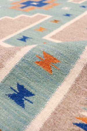 Pasargad Tuscany Collection Reversible Wool Area Rug - Modern Geometric Design For Any Space   Pnt-289 6x9