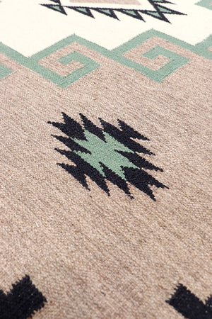 Pasargad Tuscany Collection Reversible Wool Area Rug - Modern Geometric Design For Any Space   Pnt-292 5x7