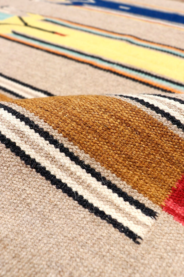 Pasargad Tuscany Collection Reversible Wool Area Rug - Modern Geometric Design For Any Space   Pnt-301 3x5