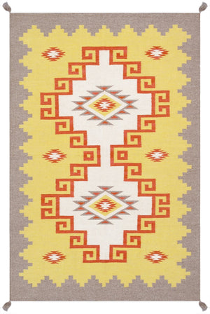 Pasargad Tuscany Collection Reversible Wool Area Rug - Modern Geometric Design For Any Space   Pnt-317 4x6