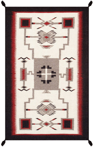 Pasargad Tuscany Collection Reversible Wool Area Rug - Modern Geometric Design For Any Space   Pnt-319 3x5