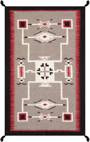 Pasargad Tuscany Collection Reversible Wool Area Rug - Modern Geometric Design For Any Space   Pnt-321 4x6