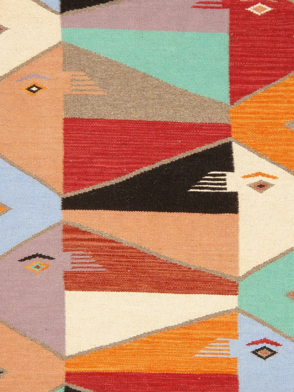 Pasargad Tuscany Collection Reversible Wool Area Rug - Modern Geometric Design For Any Space   Pnt-322 4x6