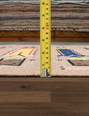 Pasargad Tuscany Collection Reversible Wool Area Rug - Modern Geometric Design For Any Space   Pnt-324 4x6