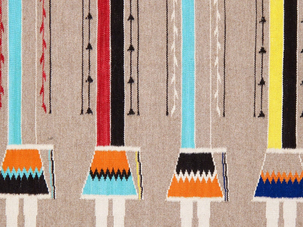 Pasargad Tuscany Collection Reversible Wool Area Rug - Modern Geometric Design For Any Space   Pnt-325 4x6