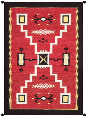 Pasargad Tuscany Collection Reversible Wool Area Rug - Modern Geometric Design For Any Space   Pnt-330 6x9