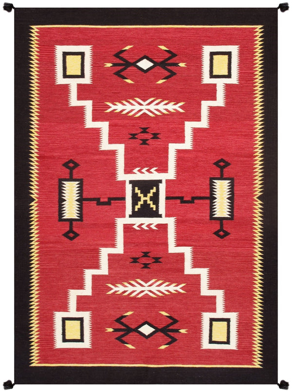Pasargad Tuscany Collection Reversible Wool Area Rug - Modern Geometric Design For Any Space   Pnt-330 6x9