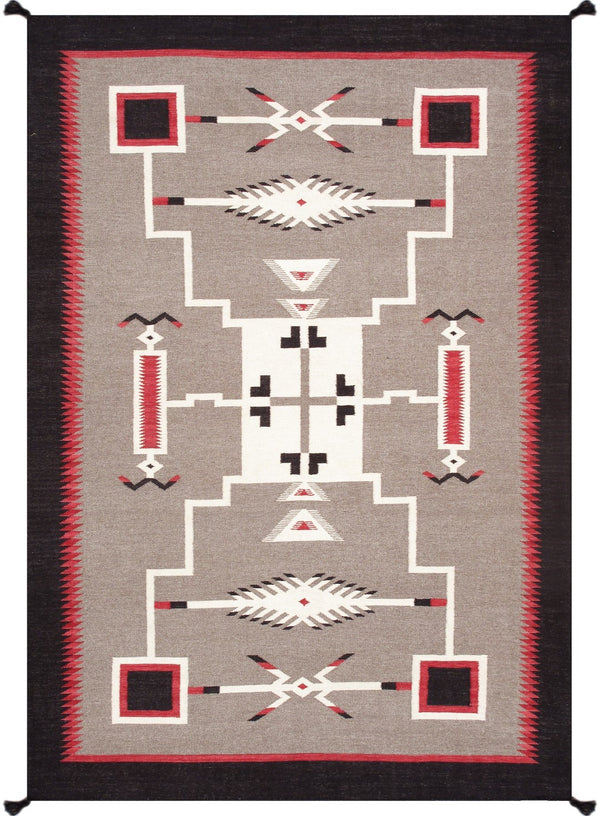 Pasargad Tuscany Collection Reversible Wool Area Rug - Modern Geometric Design For Any Space   Pnt-331 6x9