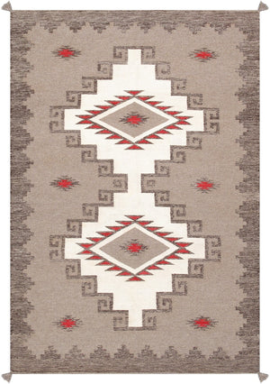 Pasargad Tuscany Collection Reversible Wool Area Rug - Modern Geometric Design For Any Space   Pnt-332 5x7
