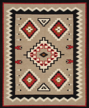 Pasargad Tuscany Collection Handwoven Geometric 100% Wool Area Rug For Timeless Home Elegance   Pnt-358 8x10