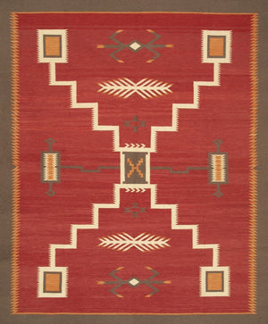 Pasargad Tuscany Collection Handwoven Geometric 100% Wool Area Rug For Timeless Home Elegance   Pnt-360 8x10