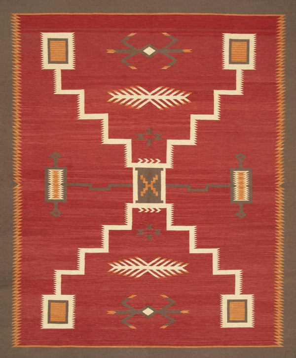 Pasargad Tuscany Collection Handwoven Geometric 100% Wool Area Rug For Timeless Home Elegance   Pnt-360 8x10