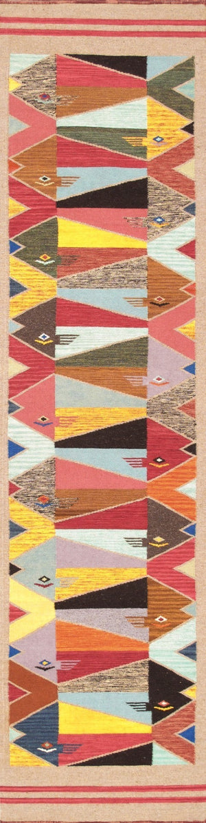 Pasargad Tuscany Collection Handwoven Geometric 100% Wool Area Rug For Timeless Home Elegance   Pnt-364 2.08x10