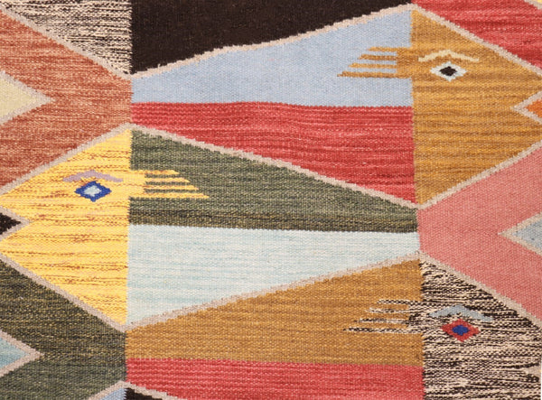 Pasargad Tuscany Collection Handwoven Geometric 100% Wool Area Rug For Timeless Home Elegance   Pnt-364 2.08x10