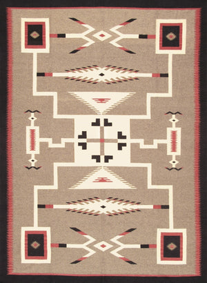 Pasargad Tuscany Collection Handwoven Geometric 100% Wool Area Rug For Timeless Home Elegance   Pnt-370 9x12