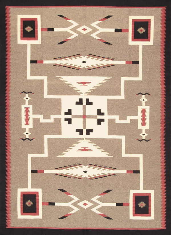 Pasargad Tuscany Collection Handwoven Geometric 100% Wool Area Rug For Timeless Home Elegance   Pnt-370 9x12