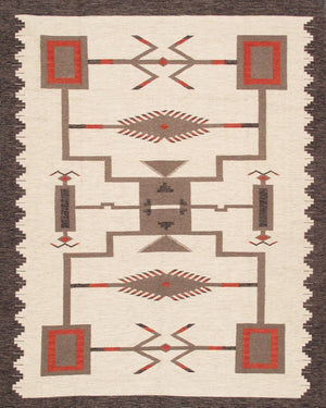 Pasargad Tuscany Collection Handwoven Geometric 100% Wool Area Rug For Timeless Home Elegance   Pnt-376 8x10