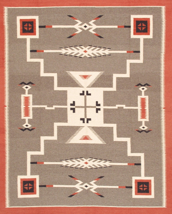 Pasargad Tuscany Collection Handwoven Geometric 100% Wool Area Rug For Timeless Home Elegance   Pnt-377 8x10