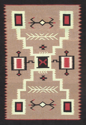 Pasargad Tuscany Collection Handwoven Geometric 100% Wool Area Rug For Timeless Home Elegance   Pnt-382 6x9