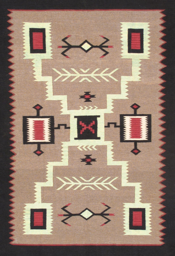 Pasargad Tuscany Collection Handwoven Geometric 100% Wool Area Rug For Timeless Home Elegance   Pnt-382 6x9