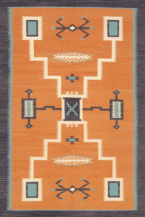 Pasargad Tuscany Collection Handwoven Geometric 100% Wool Area Rug For Timeless Home Elegance   Pnt-384 6x9