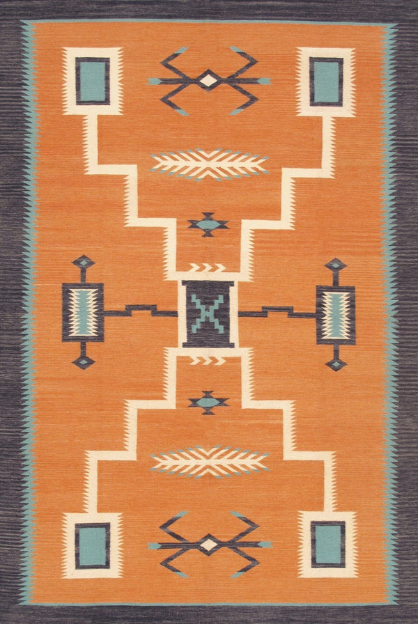 Pasargad Tuscany Collection Handwoven Geometric 100% Wool Area Rug For Timeless Home Elegance   Pnt-384 6x9