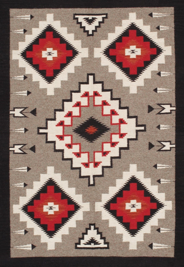 Pasargad Tuscany Collection Handwoven Geometric 100% Wool Area Rug For Timeless Home Elegance   Pnt-387 4x6