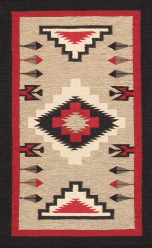Pasargad Tuscany Collection Handwoven Geometric 100% Wool Area Rug For Timeless Home Elegance   Pnt-390 3x5