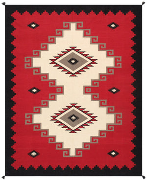 Pasargad Tuscany Collection Handwoven Geometric 100% Wool Area Rug For Timeless Home Elegance   Pnt-83 8x10