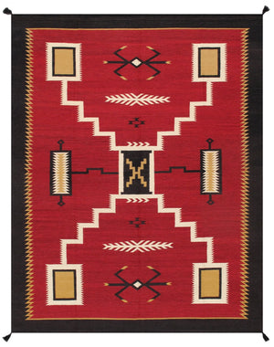 Pasargad Tuscany Collection Handwoven Geometric 100% Wool Area Rug For Timeless Home Elegance   Pnt-96 5x7