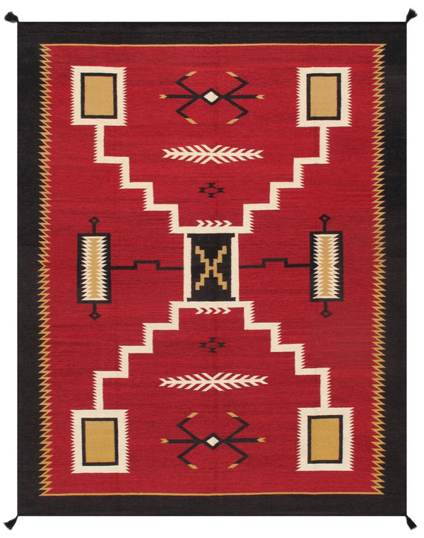 Pasargad Tuscany Collection Handwoven Geometric 100% Wool Area Rug For Timeless Home Elegance   Pnt-96 5x7
