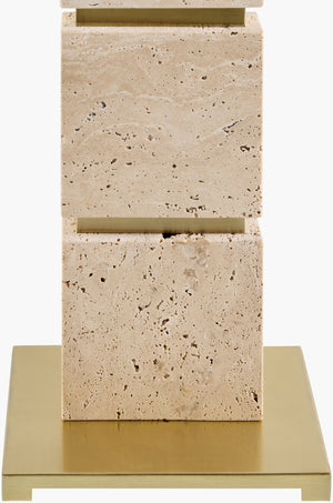 Surya Ponta 60" Accent Floor Lamp - Sophisticated Traditional Design With Warm Linen Shade For Ambiance Body, Yellow,Shade, White,Finial, Metallic ,Brass,Harp, Metallic ,Gold,Cord, Translucent Travertine,Linen,Linen,Linen,Plastic,Iron Pnt-001