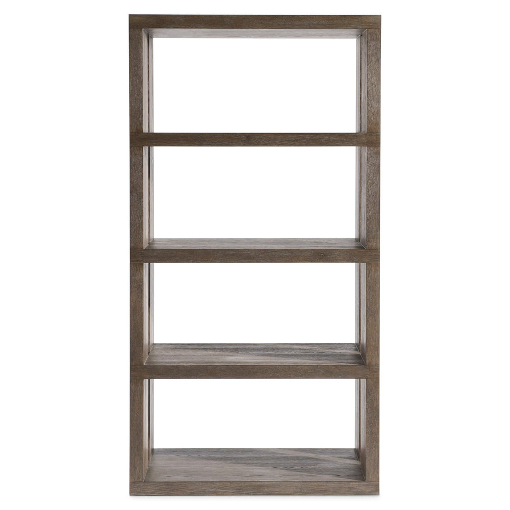 Bernhardt Bernhardt Outline Etagere With Wire‑Brushed Oak Cassel Finish, Geometric Shelves 40"W X 78"H 360816