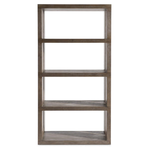 Bernhardt Bernhardt Outline Etagere With Wire‑Brushed Oak Cassel Finish, Geometric Shelves 40"W X 78"H 360816