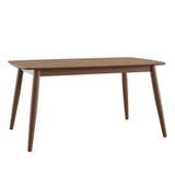 Homelegance By Top-Line Dakota Mid-Century Modern Tapered Dining Table Walnut Rubberwood