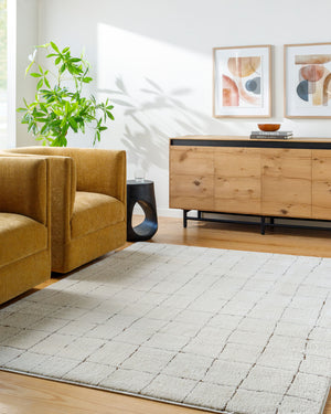 Livabliss Presidential Collection Area Rug – Stylish Mid-century Modern Design, Durable & Easy To Maintain Ivory,Brown Polyester Pnwcs2300-1014