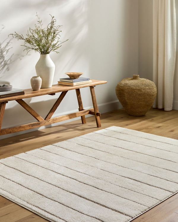 Livabliss Cascade Bohemian Global High Pile Polyester Area Rug for Large Living Rooms Ivory, Taupe 12' x 15' PNWCS2303-1215