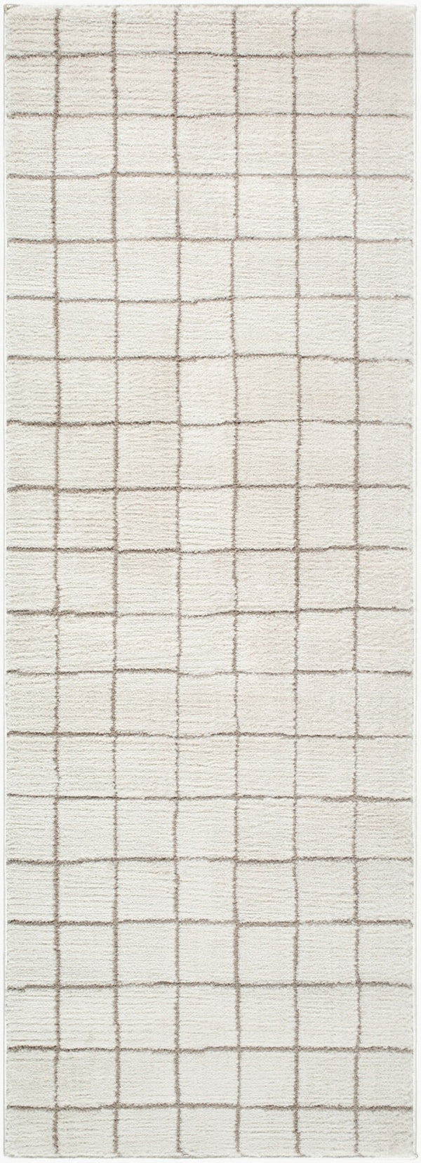 Livabliss Cascade Bohemian Global High Pile Polyester Area Rug for Living and Dining Spaces Ivory, Taupe 2'7" x 7'3" PNWCS2305-2773