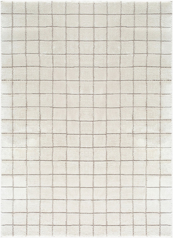 Livabliss Cascade Bohemian Global High Pile Polyester Area Rug for Living and Dining Spaces Ivory, Taupe 5'3" x 7' PNWCS2305-537
