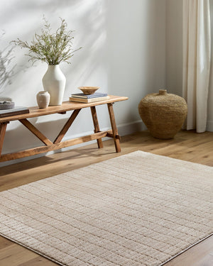 Livabliss Cascade Bohemian Global Plush Polyester Area Rug Turkey Woven for Large Living Spaces Light Beige, Li 7'10" x 10' PNWCS2306-71010